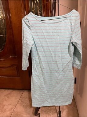 Blue Striped Mini Casual Dress Europe Brand size S 2/4